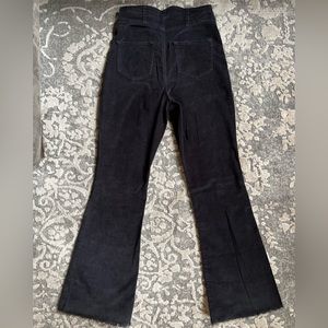 KNOX ROSE Woman’s Black High Waist Pull On corduroy Flare Pants, Size 8